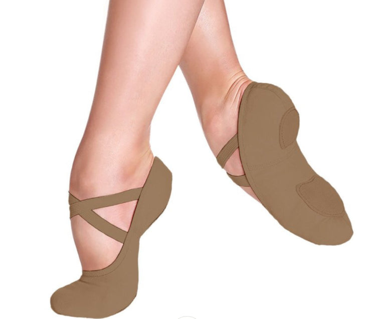 So Danca - Stretch Canvas Split Sole Ballet Shoe - Child (SD16) - Suntan