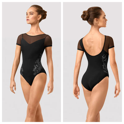 Bloch - Boat Neck Camo Cap Sleeve Leotard - Adult (L4312) - Black