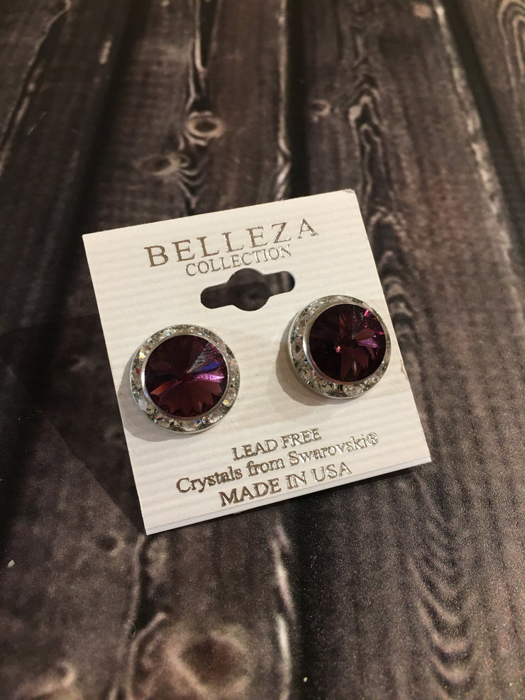 Belleza Collection - Swarovski Crystals Pierced Earrings - 15mm