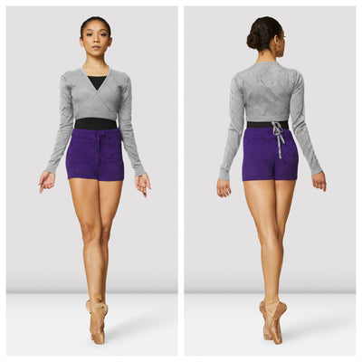 Bloch - Long Sleeve Knitted Wrap Top - Adult (Z3129) - Gray