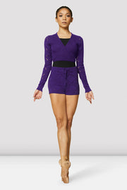 Bloch - Long Sleeve Knitted Wrap Top - Adult (Z3129) - Amethyst