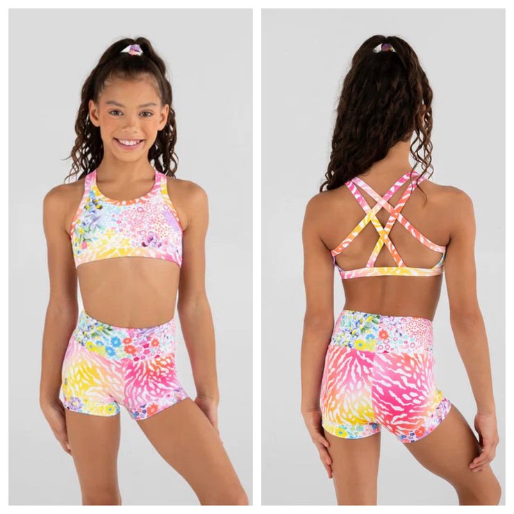 Sylvia P - Daisy Doo Hi-Waist Short (23-02-GWL-016) Child- Multicolored - Final Sale