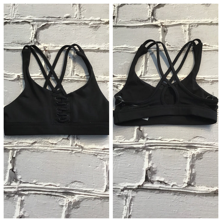 Bloch - Fiji Lace Up X Back Mesh Crop Top - Child (FT5130C) - Black - Final Sale