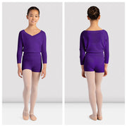 Bloch - Diamond Knit Shorts - Child (CR3544) - Amethyst