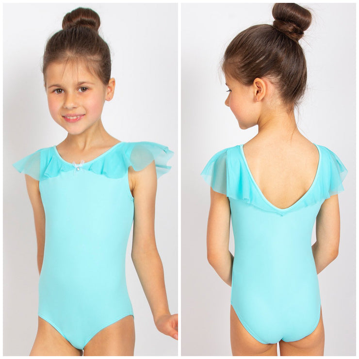 Nikolay - Belle Tank-style Leotard with Shoulder Overlay (DAD1977MPN) - Tiffany