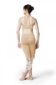 Bloch - Printed Mesh Side Panel Padded Crop Top - Adult (FT5052) - Nomad - Final Sale