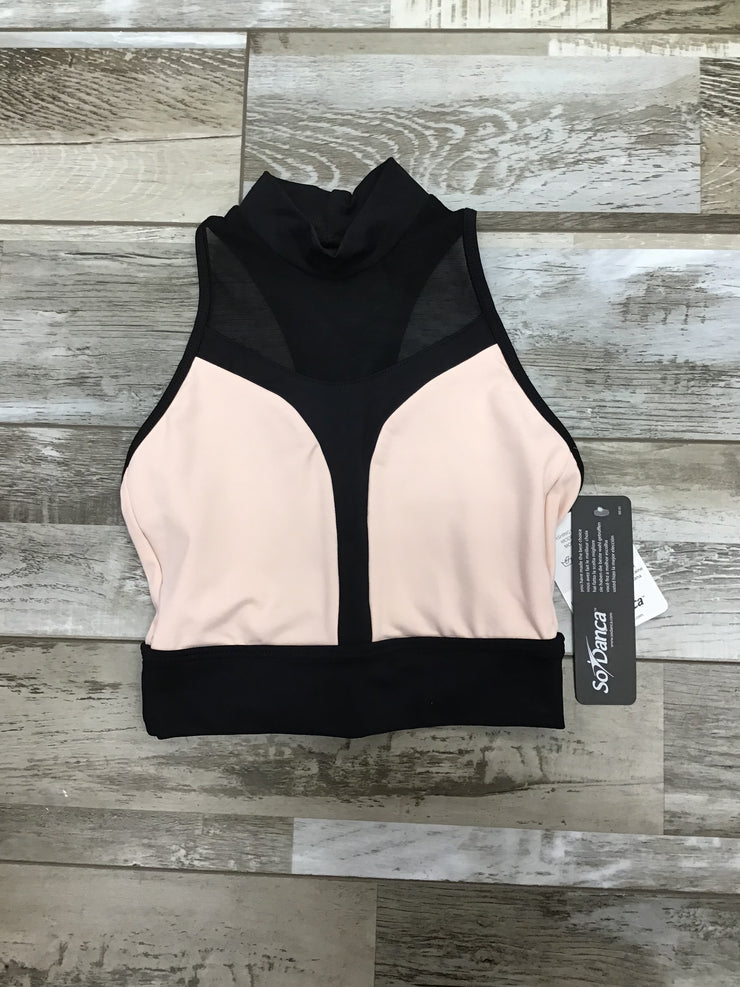 So Danca - Kylie Crop Top - Adult (SL145) - Antique Rose/Black - Final Sale