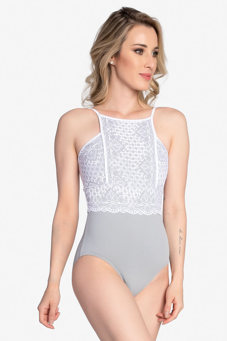 So Danca - Eley Halter Leotard - Adult (RDE-2517) - Light Grey/White