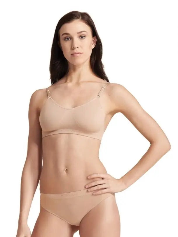 Capezio - Overs & Unders Seamless Clear Back Bra - Adult (3683) - Nude
