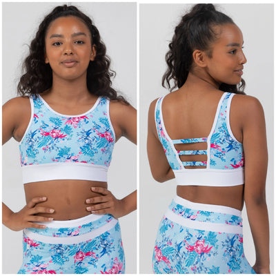 Sylvia P - Bellrose Crop Top - Adult (21-11-GHY-013) - Blue Final Sale