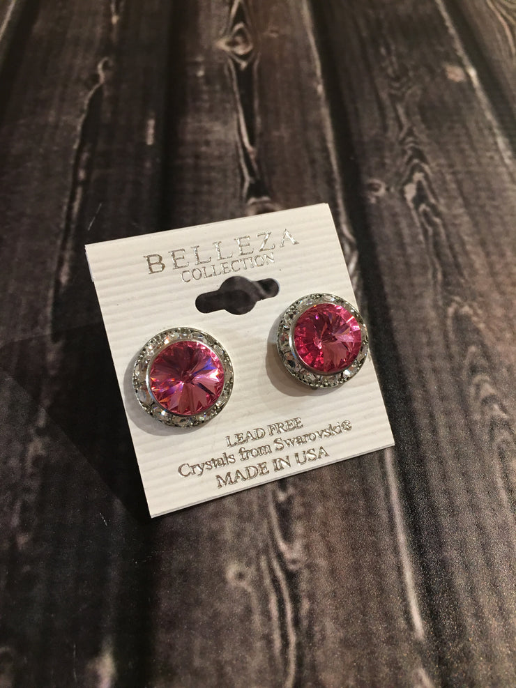 Belleza Collection - Swarovski Crystals Pierced Earrings - 15mm