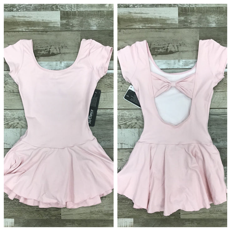 So Danca - Children's Christabel Cap Sleeve Leotard Dress - Child (SL122) - Light Pink