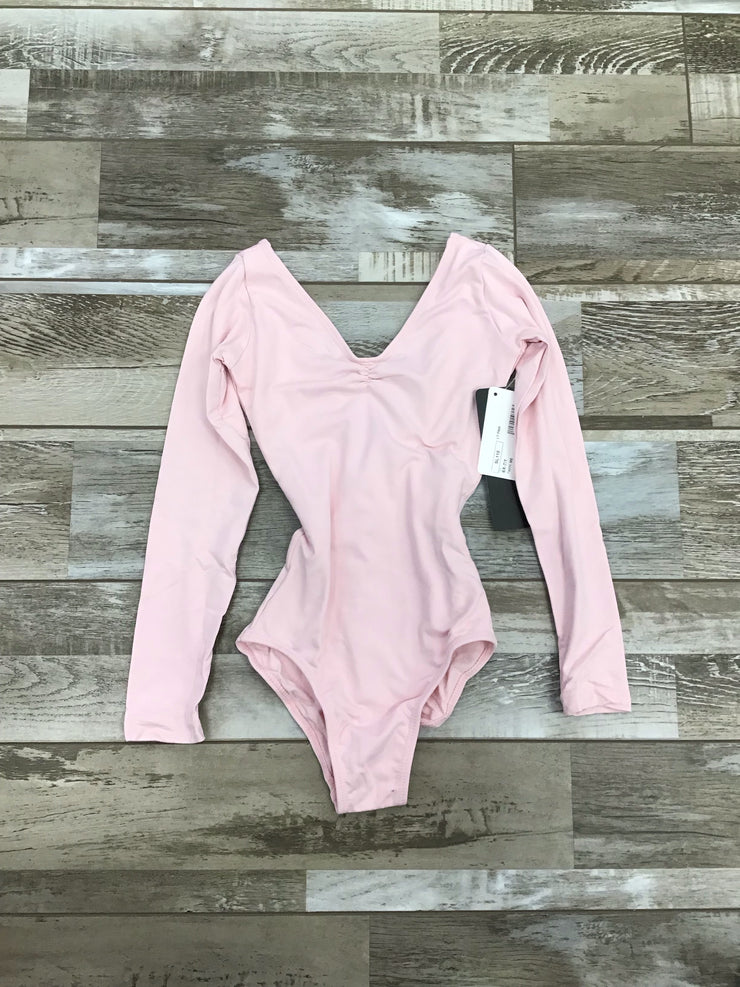 So Danca - Ruth Long Sleeve Leotard with Pinch Front and Low Back - Child (SL118) - Light Pink