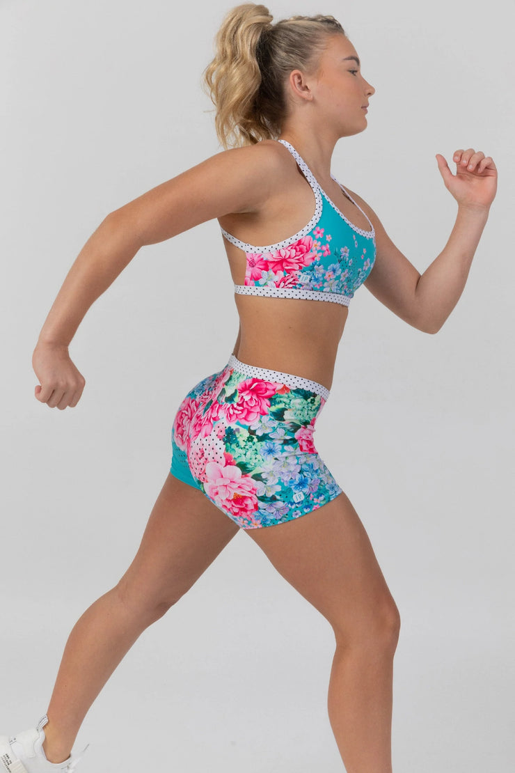 Sylvia P - Azalea Blooms Crop Top - Adult (21-11-GHY-010) - Green Final Sale