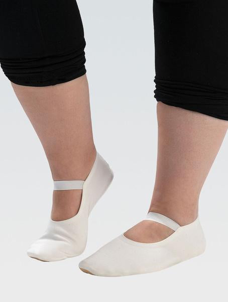 GK Elite - Rubber Sole Gymnastics Slipper (GK100) - White