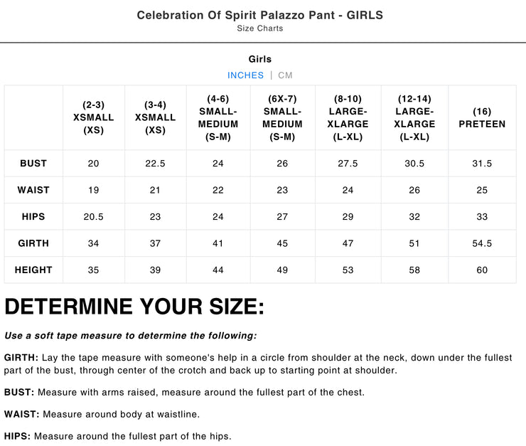 Body Wrappers - Palazzo Pant - Child (0565) - Black