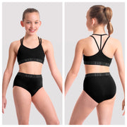 Bloch - Girls Alexia Logo Elastic Crop Top - Child (FT5088C) - Black