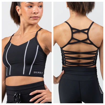 Sylvia P - Zone Cropped Singlet - Adult (21-10-AUP-009) - Black - Final Sale