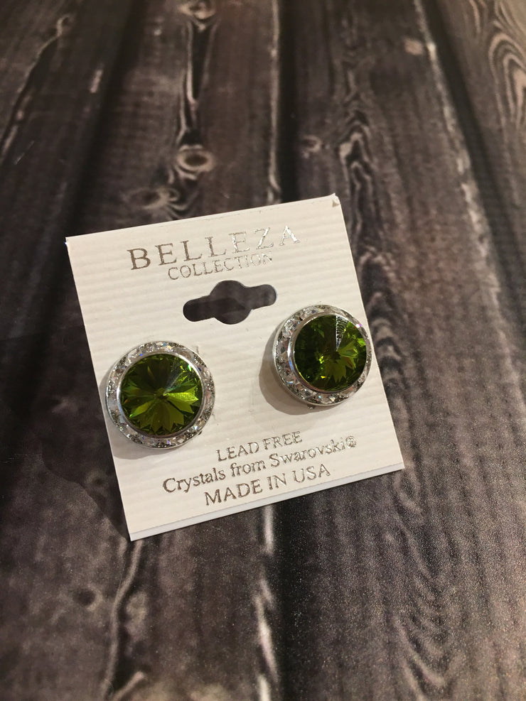 Belleza Collection - Swarovski Crystals Pierced Earrings - 15mm