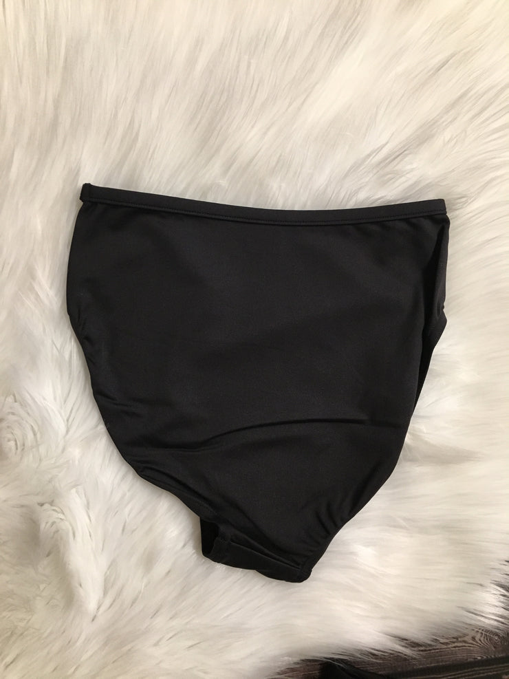 Bloch - Floral Mesh Layered High Leg Brief - Adult (FR5094) - Black - Final Sale