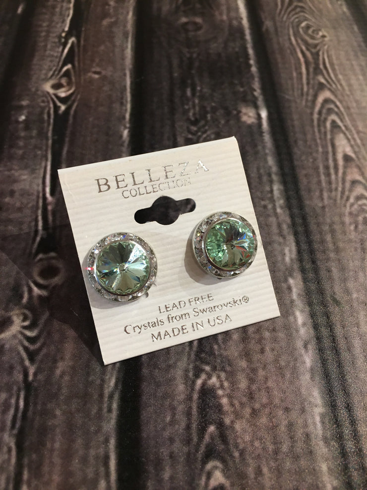 Belleza Collection - Swarovski Crystals Pierced Earrings - 15mm