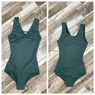 Capezio - Studio Collection Pinch Front V Neck Leotard - Adult (SE1008W) - Hunter