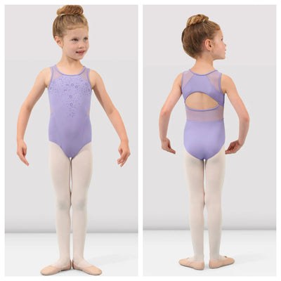 Bloch - Flower Vine Embroidery Tank Leotard - Child (CL4635) - Lilac