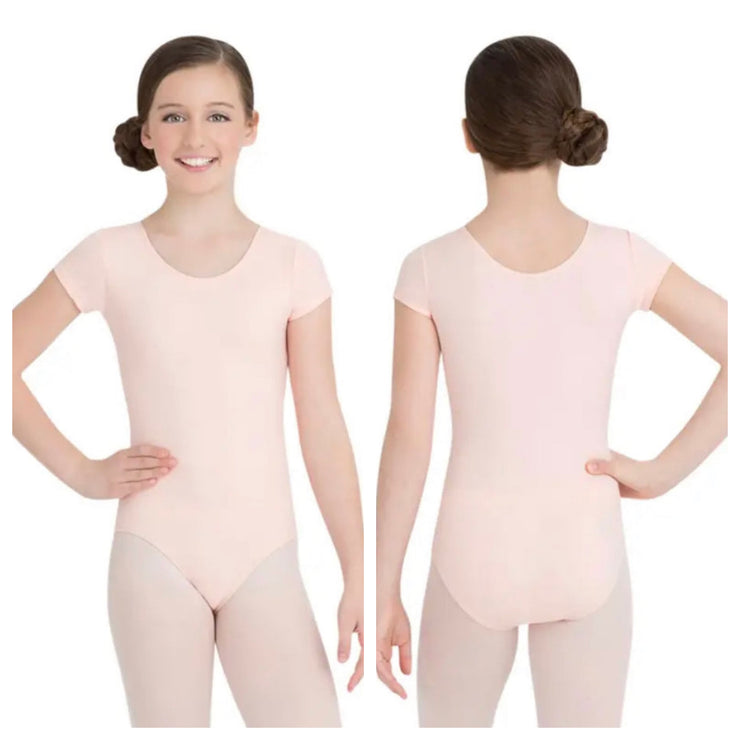 Capezio - Basic Short Sleeve Leotard - Child (TB132C) - Ballet Pink