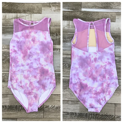 Mirella - High Neck Watercolor Tank Leotard - Adult (M3102LM) - Violet Frost