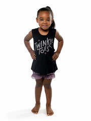 Sugar & Bruno - Twinkle Toes Itty Bitty Metro Tank - Child (D9646) - Black