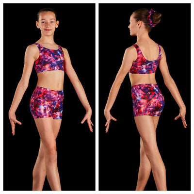 Dynami by Bloch - Floral Fusion Shorts - Child (GB197C) - Floral Fusion