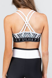 Sylvia P - Zazu Crop Top - Adult - Black and White - Final Sale