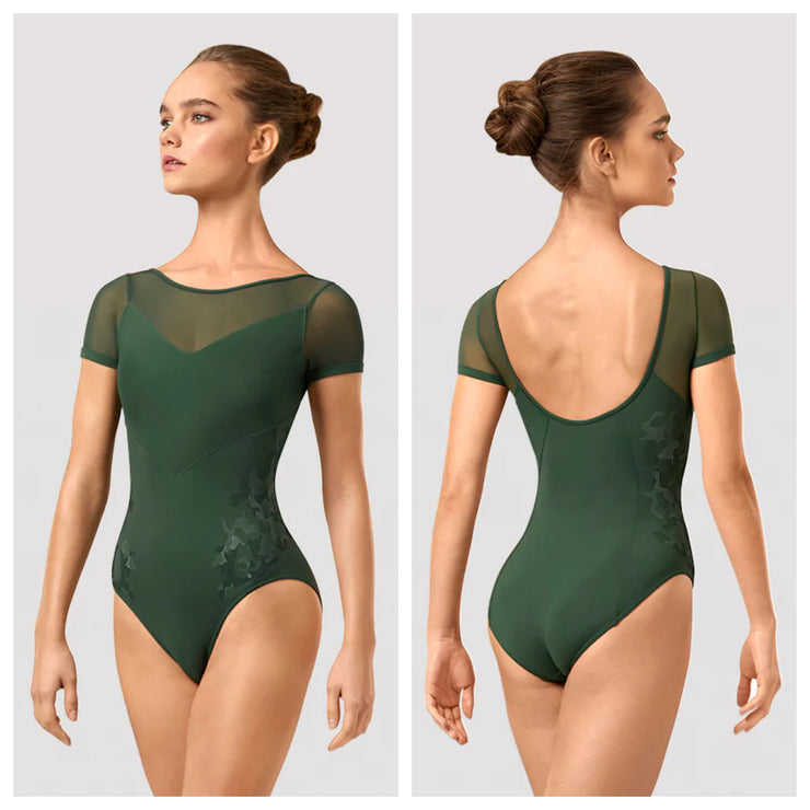 Bloch - Boat Neck Camo Cap Sleeve Leotard - Adult (L4312) - Sycamore