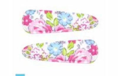 Pink Poppy - Floral Fabric Hair Clip - (HCG121) - Pink