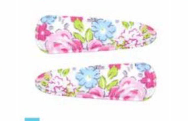 Pink Poppy - Floral Fabric Hair Clip - (HCG121) - Pink