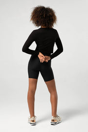 Bloch - Heritage Bloch Printed Fitted Long Sleeve Tee - Adult (ZLW5114) - Black - Final Sale