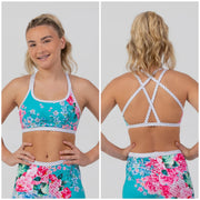 Sylvia P - Azalea Blooms Crop Top - Adult (21-11-GHY-010) - Green Final Sale