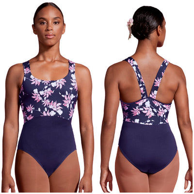 Mirella - Print Wide Strap Camisole Leotard - Child/Adult (M3096TM/M3096LM) - Aubergine - Final Sale