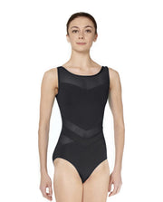 Lulli Dancewear - Maureen Mesh Tank Leotard - Adult (LUB821) - Black