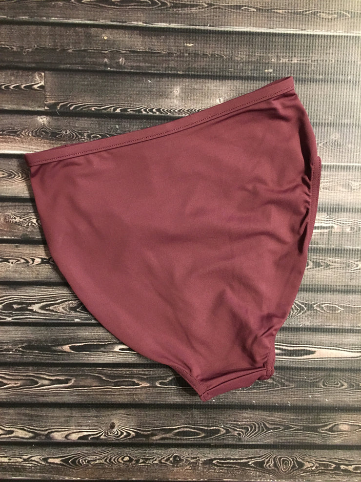 Bloch - Floral Mesh Layered High Leg Brief - Adult (FR5094) - Scarlet - Final Sale