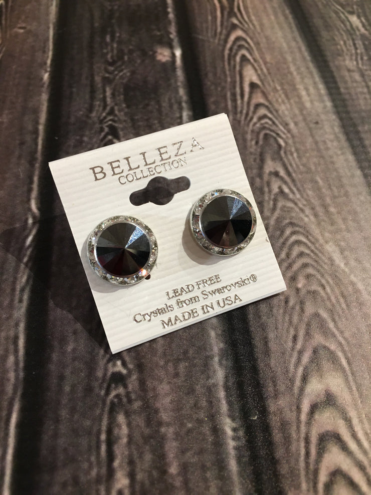Belleza Collection - Swarovski Crystals Pierced Earrings - 15mm