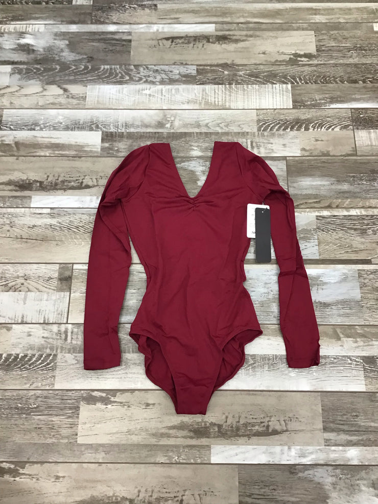 So Danca - Ruth Long Sleeve Leotard with Low Back - Child/Adult (SL118/SL117) - Burgundy