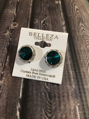 Belleza Collection - Swarovski Crystals Pierced Earrings - 15mm