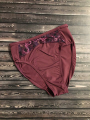 Bloch - Floral Mesh Layered High Leg Brief - Adult (FR5094) - Scarlet - Final Sale