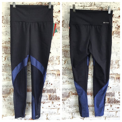So Danca - Trinys Full Length Mesh Insert Legging - Adult (F-14289ES) - Jet Blue/Navy - Final Sale