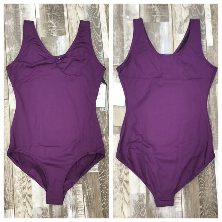 Capezio - Studio Collection Pinch Front V Neck Leotard - Adult (SE1008W) - Aubergine