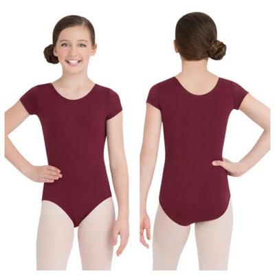 Capezio - Basic Short Sleeve Leotard - Child (TB132C) - Maroon