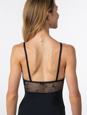 Suffolk - Antoinette Jewel Neck Camisole Leotard - Adult (2407A) - Black