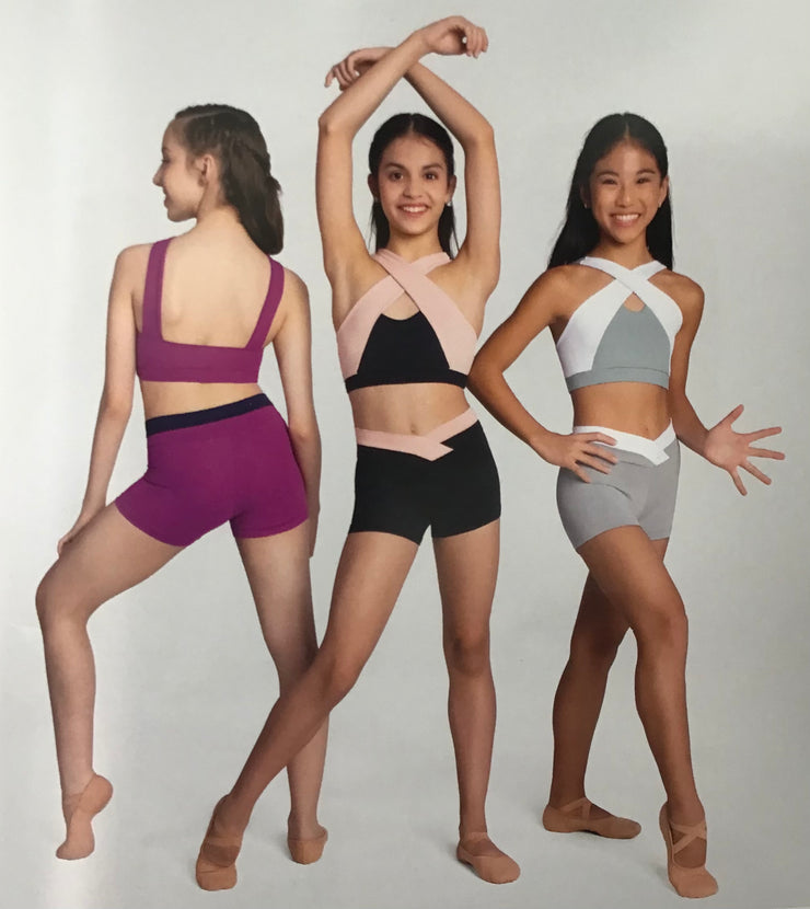 So Danca - Maya Top - Child (L-2549) - Black/Antique Rose