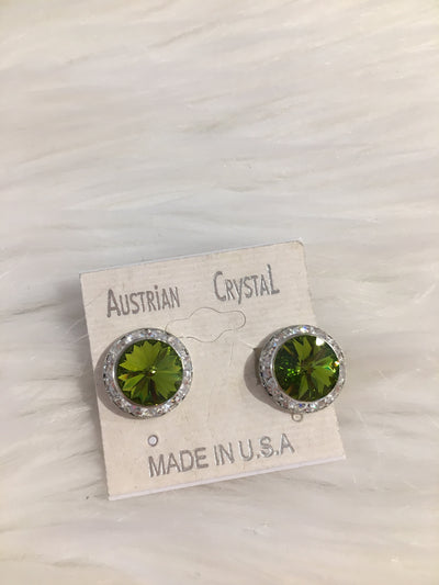 Belleza Collection - Swarovski Crystals Clip-On Earrings - 15MM